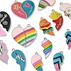 8 Sets 8 Styles Friendship Theme Alloy Enamel Split Pendants FIND-FS0002-31-3