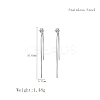 Elegant Stainless Steel Flat Round Tassel Stud Earrings LS-BX2341-1-1