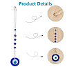 Flat Round with Evil Eye Resin Hanging Decoration HJEW-FH00038-3
