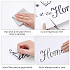 Rectangle with Word PVC Wall Stickers DIY-WH0228-131-6