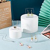 10Pcs Rectangle Acrylic Slant Back Earring Display Stands EDIS-FG0001-65-4