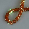 Luminous Handmade Gold Foil Glass Beads Strands FOIL-N029-02A-08-2