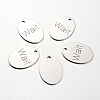 Non-Tarnish Spray Painted 201 Stainless Steel Pendants STAS-I048-L11-1