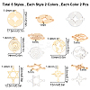 20Pcs 10 Styles 201 Stainless Steel Links Connectors STAS-SC0002-53-2