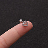 316L Surgical Stainless Steel Micro Pave Clear Cubic Zirconia Heart Cartilage Earrings WG9CD6D-19-1