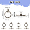 120 Sets Tibetan Style Alloy Toggle Clasps FIND-SP0003-91-2