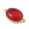 304 Stainless Steel Cubic Zirconia Oval Connector Charms STAS-P380-78G-01-2