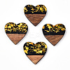 Opaque Resin & Walnut Wood Pendants LS-RESI-TAC0021-73-1