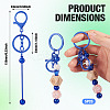 5Pcs Alloy and Brass Bar Beadable Keychain for Jewelry Making DIY Crafts DIY-SW0001-15A-2