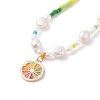 Lemon Slice Enamel Pendant Necklace for Girl Women X1-NJEW-TA00013-2