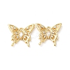 Hollow Brass Micro Pave Cubic Zirconia Pendants X-KK-H460-51G-1
