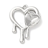 304 Stainless Steel Pendant Rhinestone Settings STAS-D194-02P-1