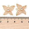 Brass Micro Pave Clear Cubic Zirconia Pendants KK-Q816-17G-3