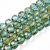 Baking Paint Transparent Glass Beads Strands DGLA-A035-T10mm-A08-1