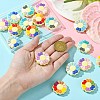 20Pcs 5 Colors Flower Food Grade Eco-Friendly Silicone Focal Beads SIL-CJ0002-28-4