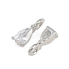 Brass Micro Pave Clear Cubic Zirconia Charms KK-A269-30P-2