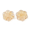 Baking Paint and Golden Metal Enlaced Glass Beads DGLA-T004-09M-3