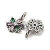 Brass Micro Pave Colorful Cubic Zirconia Pendants KK-G490-24P-2