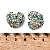 Sparkling Acrylic Heart Beads with Rhinestone Embellishment OACR-NH0001-02A-03-3