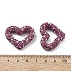 Heart Shape Polymer Clay Rhinestone Beads CLAY-NH0001-09B-09-3