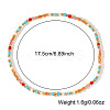 Minimalist Glass Seed Beads & Brass Beads Stretch Bracelets for Women BC0195-24-3