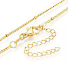 Round Brass Curb Chain Necklaces for Women NJEW-G084-18LG-2