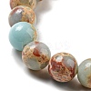 Synthetic Shoushan Stone Beaded Stretch Bracelets BJEW-D446-D-19-3