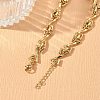 Hammered 304 Stainless Steel Link Chain Bracelets for Women BJEW-D466-07G-5