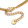304 Stainless Steel Twisted Oval Bib Necklace for Women NJEW-A032-08G-02-3