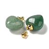 Natural Green Aventurine Perfume Bottle Pendants G-Z039-03G-06-2
