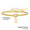 304 Stainless Steel Initial Charm Bracelets FS-WGD8E41-40-1