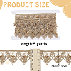 5Yards Polyester & ABS Plastic Imitation Pearl Lace Ribbon OCOR-WR0001-78-2