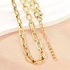 304 Stainless Steel Cable Chains Bracelet & Necklace Jewelry Sets SJEW-L199-04G-2