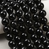 Natural Black Tourmaline Beads Strands G-E444-27-12mm-1