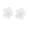 Flower Brass Stud Earring LS-EJEW-L288-006S-2