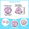 30Pcs UV Plating Acrylic Bead Caps PACR-TA0001-17B-4