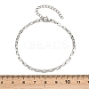 201 Stainless Steel Rectangle Link Chains Chain Bracelets for Women LS-BJEW-G767-01C-P-5