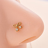 316L Surgical Stainless Steel Micro Pave Clear Cubic Zirconia L-Shaped Nose Rings WG5ADDF-02-1