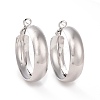 Brass Round Hoop Earrings for Women EJEW-C008-31P-1