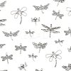 50Pcs 7 Styles Tibetan Style Alloy Dragonfly Pendants TIBEP-FS0001-43-3