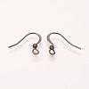 Brass Earring Wire Hooks X-KK-Q369-AB-2