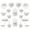 18Pcs 9 Styles Brass Rhinestone Pendants FIND-PH0020-70-1