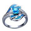 Brass Micro Pave Cubic Zirconia and Opal Finger Rings FS-WG9EA6B-01-2