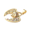 Brass Micro Pave Cubic Zirconia Pendants KK-A252-12G-2
