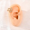 Fishtail Brass Micro Pave Clear Cubic Zirconia Cuff Earrings EJEW-Z127-05G-3