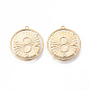 Brass Micro Pave Clear Cubic Zirconia Pendants KK-N232-158-NF-1
