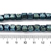 Electroplated Natural Lava Rock Beads Strands G-A256-D01-01F-4