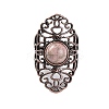 Natural Rhodonite Retro Finger Rings RJEW-B067-02R-26-2