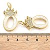 Brass Micro Pave Clear Cubic Zirconia Pendants KK-G498-01O-02-3