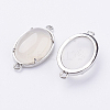 Brass Natural Agate Links connectors LS-G-E398-03O-1